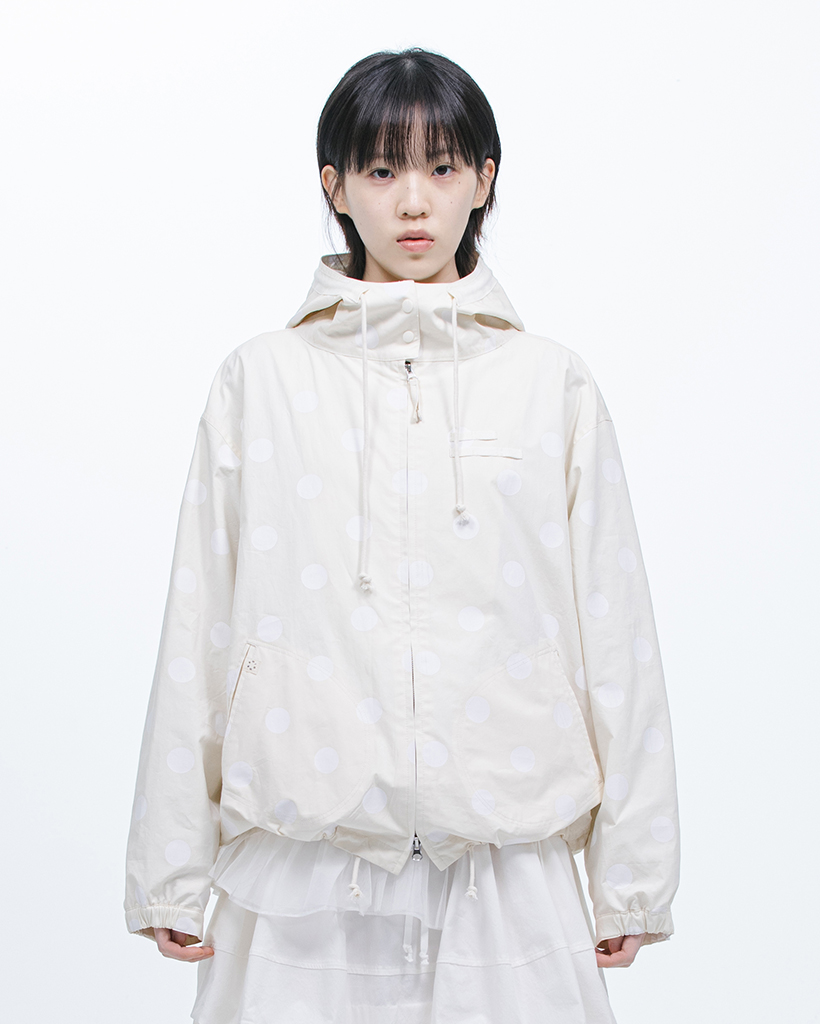 SHIRT HOODED ZIP-UP, DOT IVORY | ファッション通販サイト NUGU