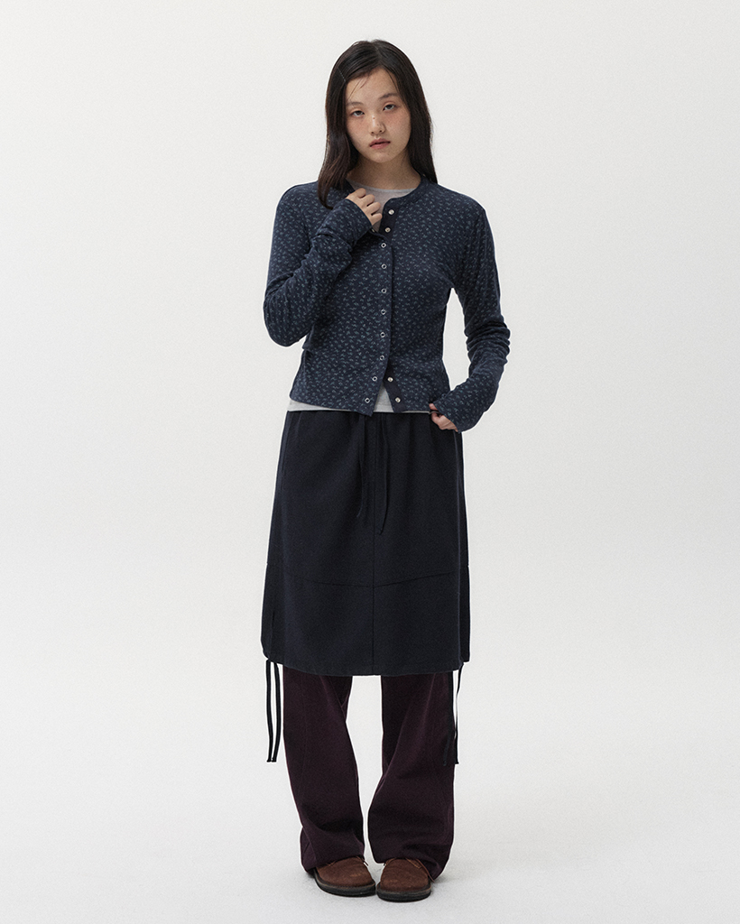 JERSEY BUTTON CARDIGAN, FLOWER NAVY | ファッション通販サイト