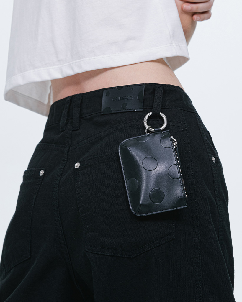 DOT CROSS CARD WALLET, BLACK | ファッション通販サイト NUGU