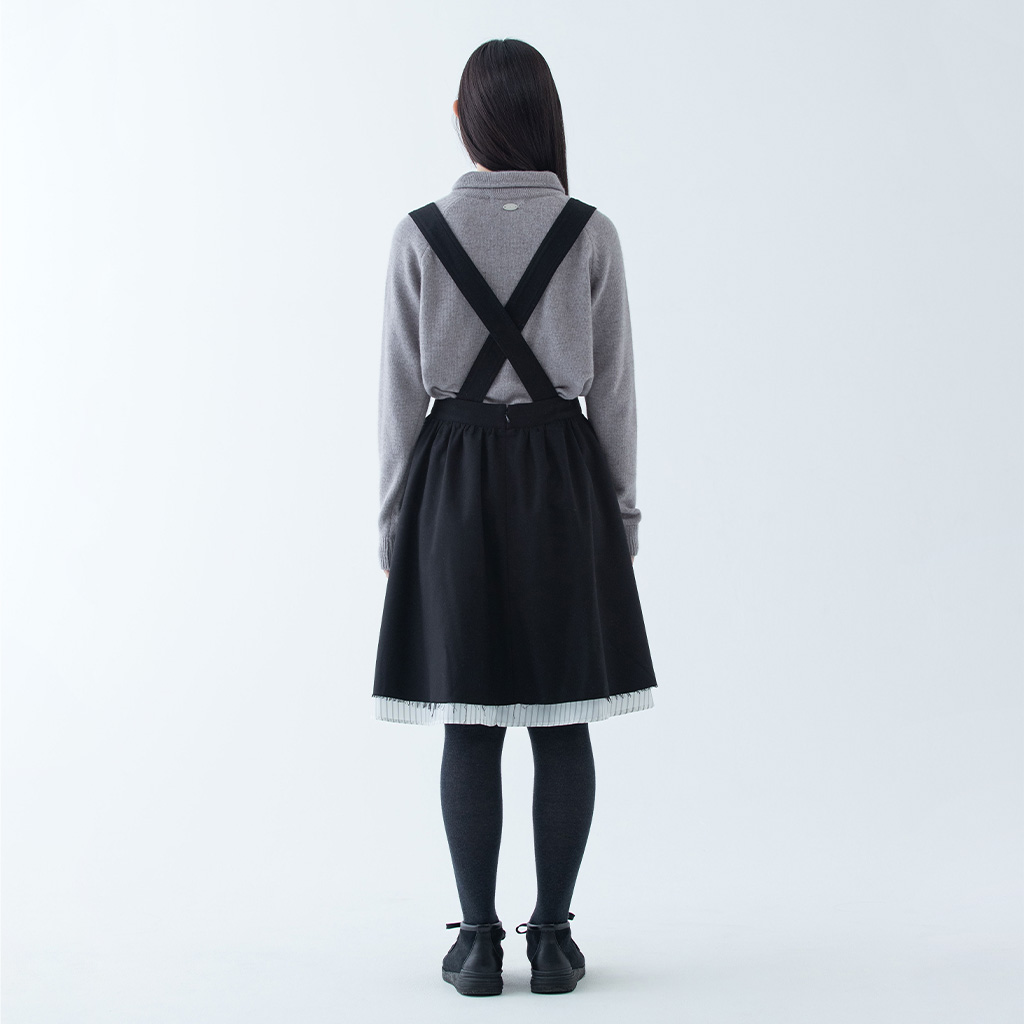 shoulder strap skirt, black | ファッション通販サイト NUGU