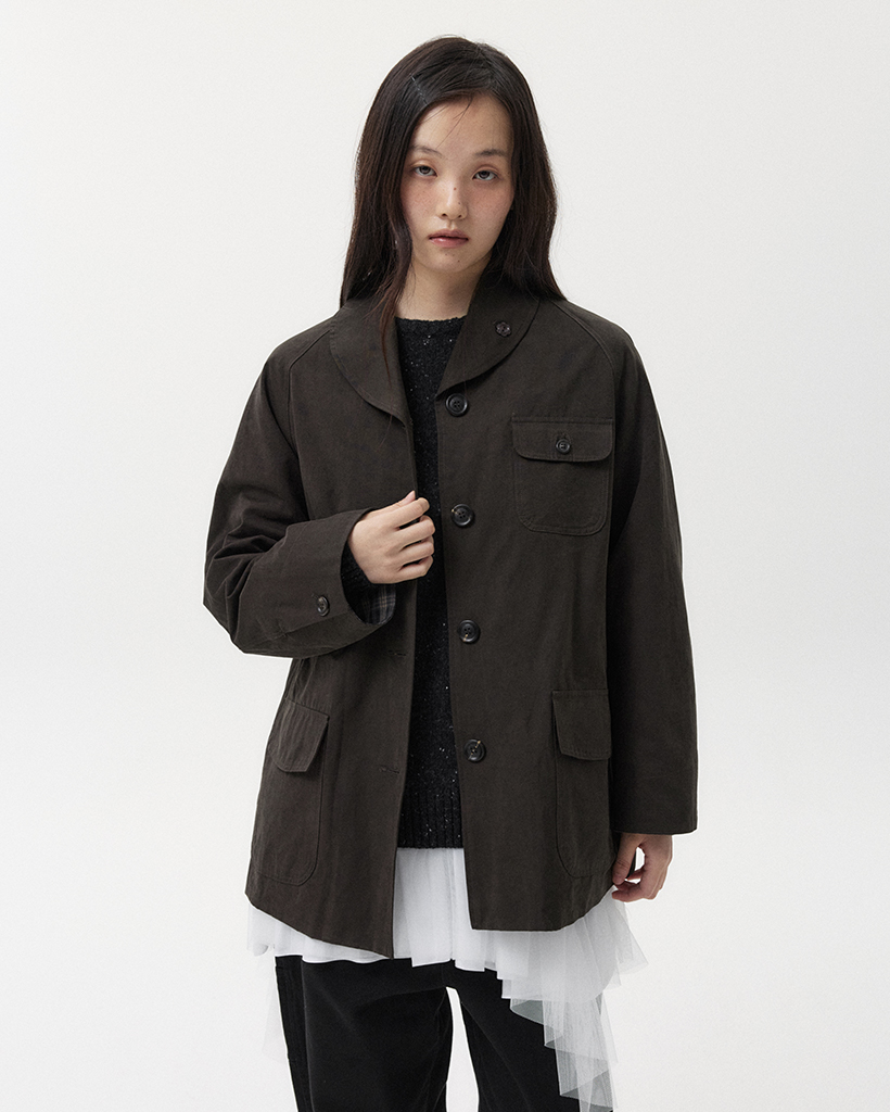 ジャケット・アウター OVERSIZED RAGLAN JACKET BROWN Sunflower Short Raglan Jacket | Brown | FARFETCH