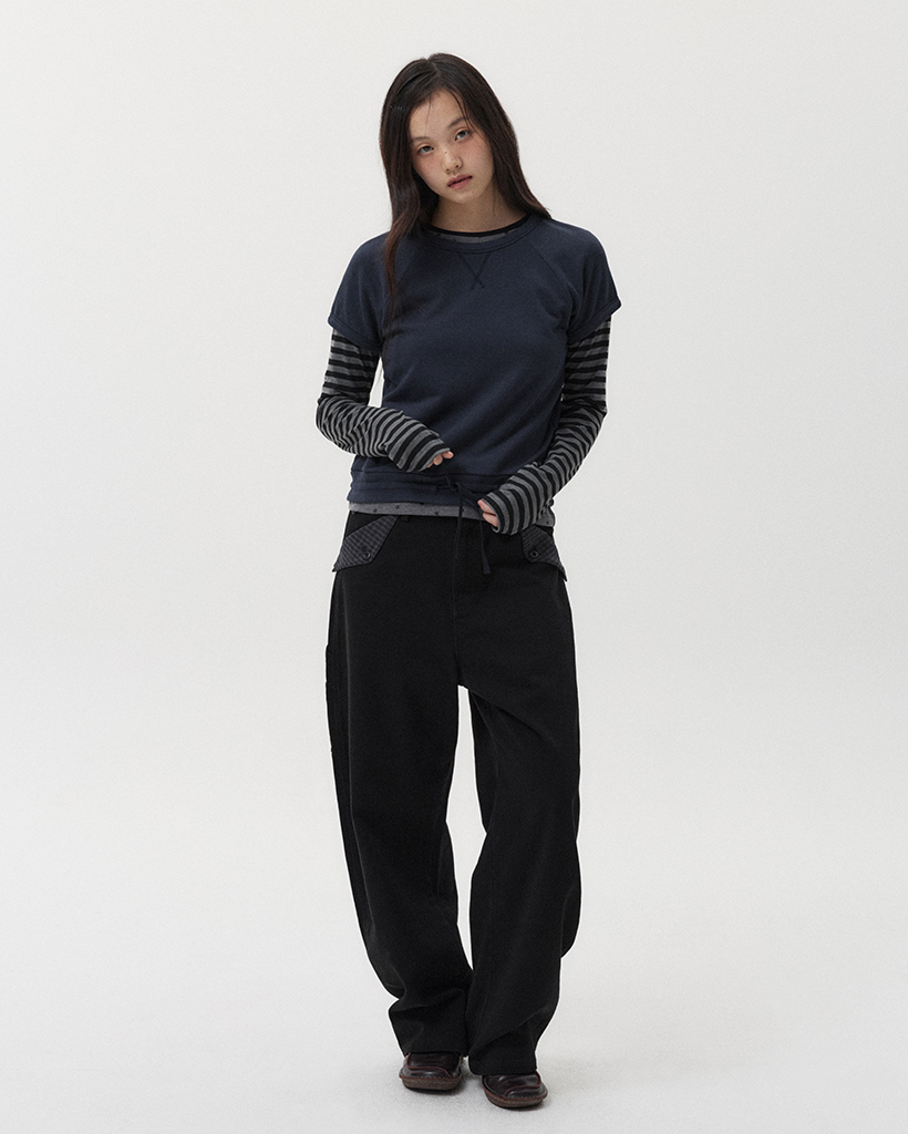 チャウヌ STAR STRIPE LONG T-SHIRT, CHARCOAL | ファッション通販サイト NUGU