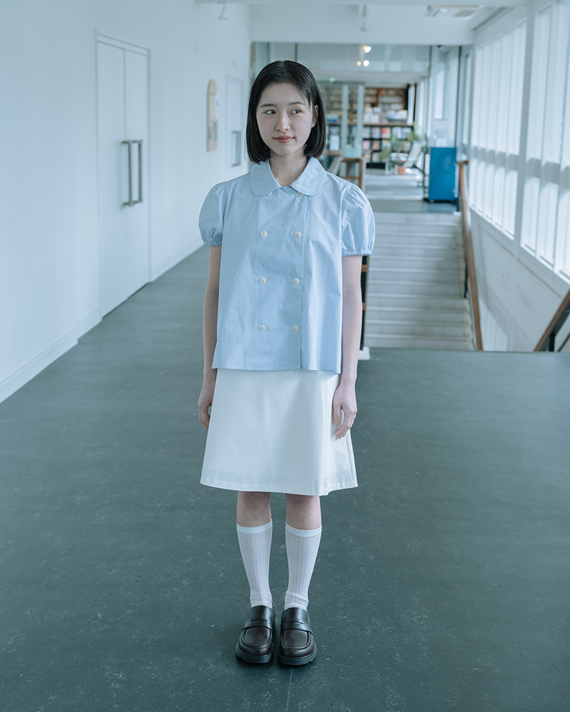 トップス OHESHIO ROUND COLLAR DOUBLE BLOUSE OHESHIO ROUND COLLAR DOUBLE BLOUSE
