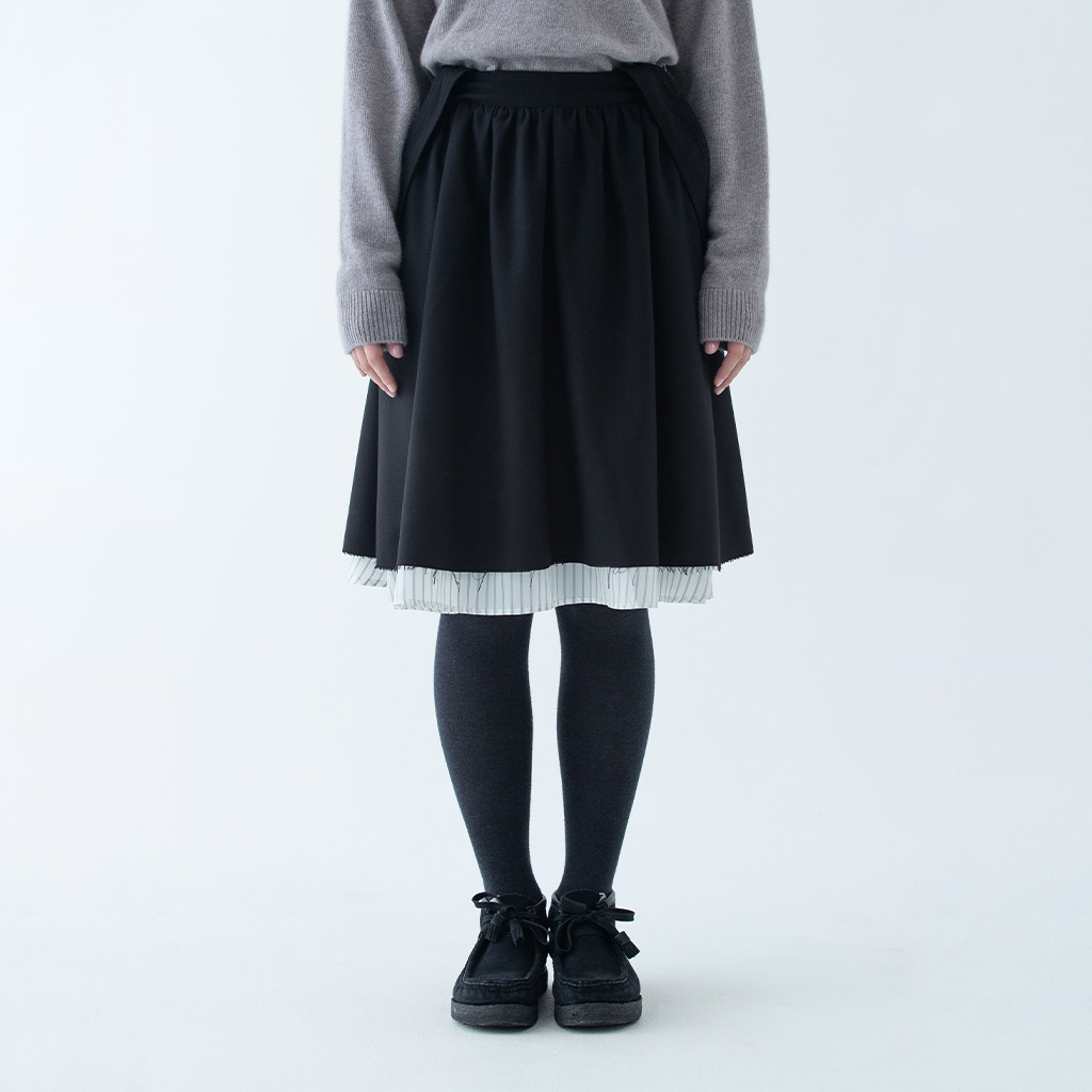 shoulder strap skirt, black | ファッション通販サイト NUGU