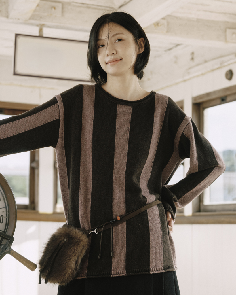 VINTAGE STRIPE KNIT, PINK