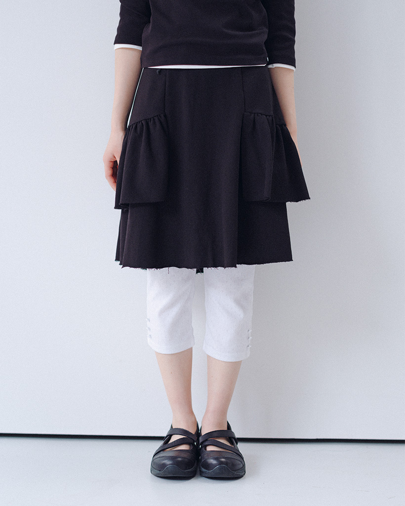 SLIM BUTTON POINT LEGGINGS, WHITE