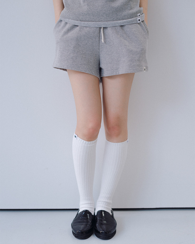 BASIC RIBBED SOCKS, WHITE