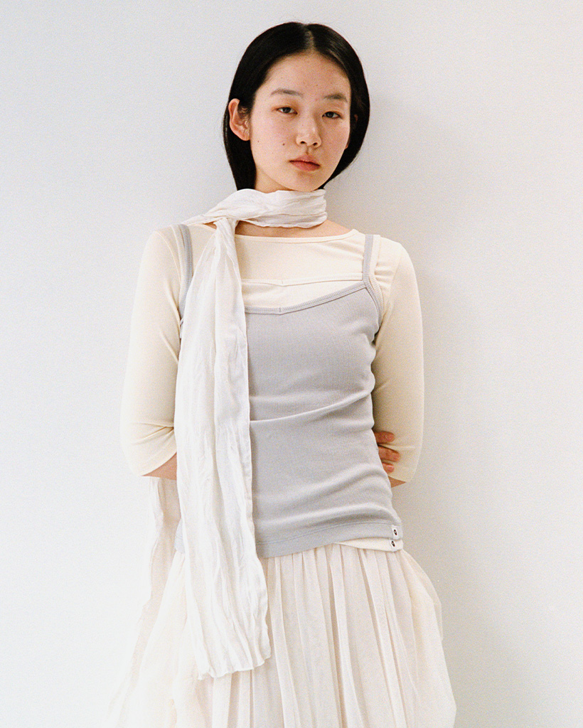 SOFT WRINKLE SCARF, IVORY