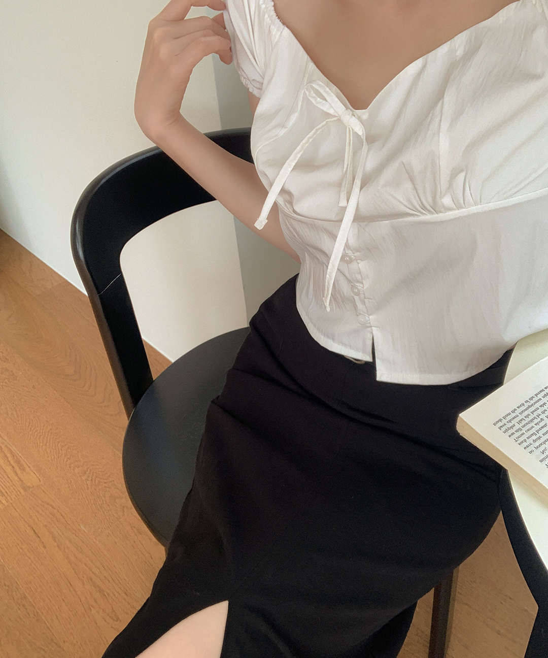 original/S-XL/ベルトSET]2WAYリネンスリットロングスカート