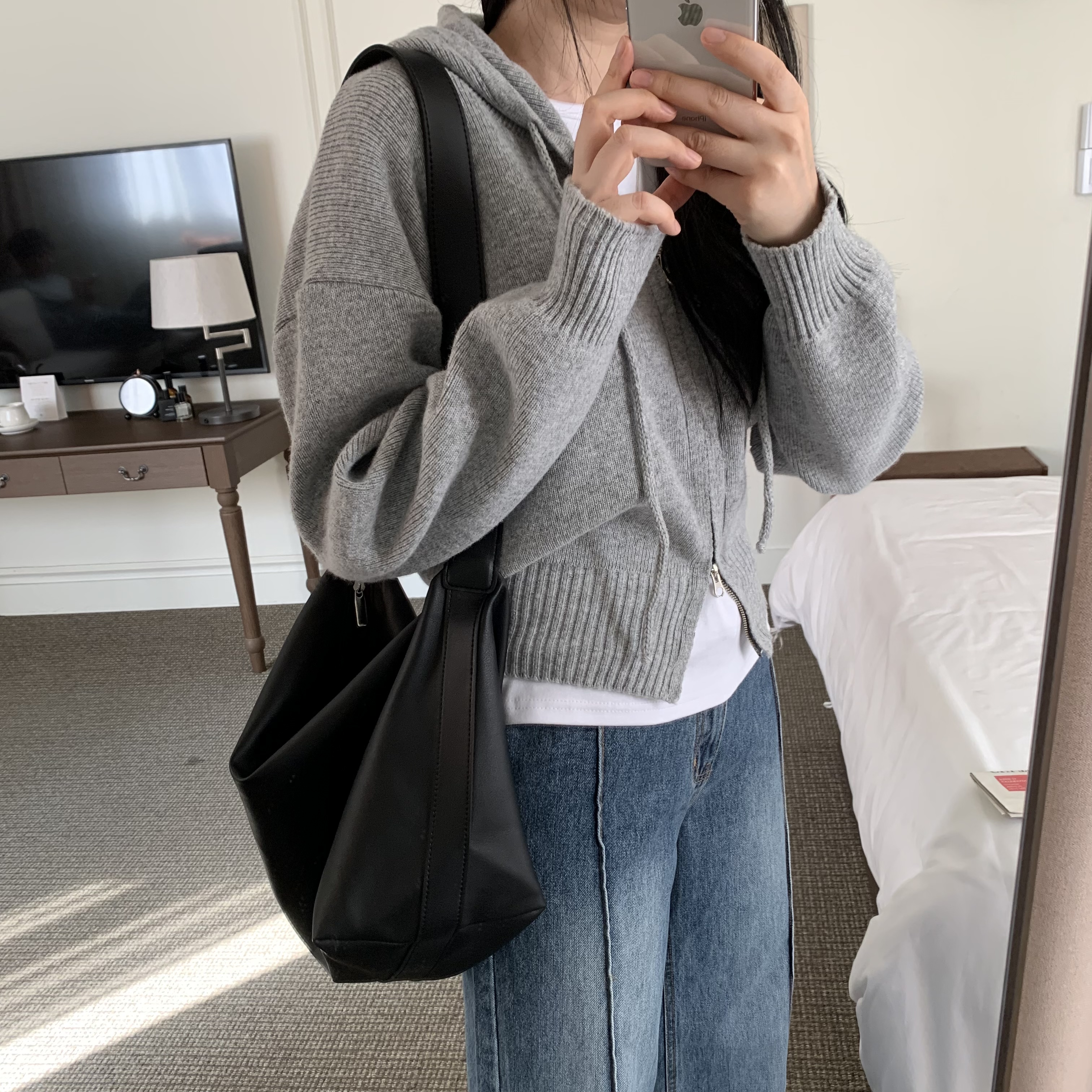 ミクロップトニットフード付きパーカーセ | ファッション通販サイト NUGU