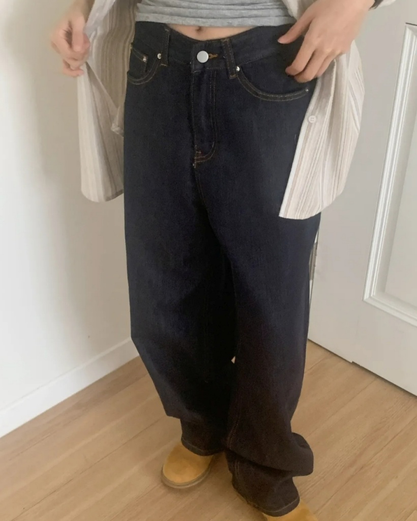 グラデーションスパンスリムブーツカットデニムパンツ | ファッション