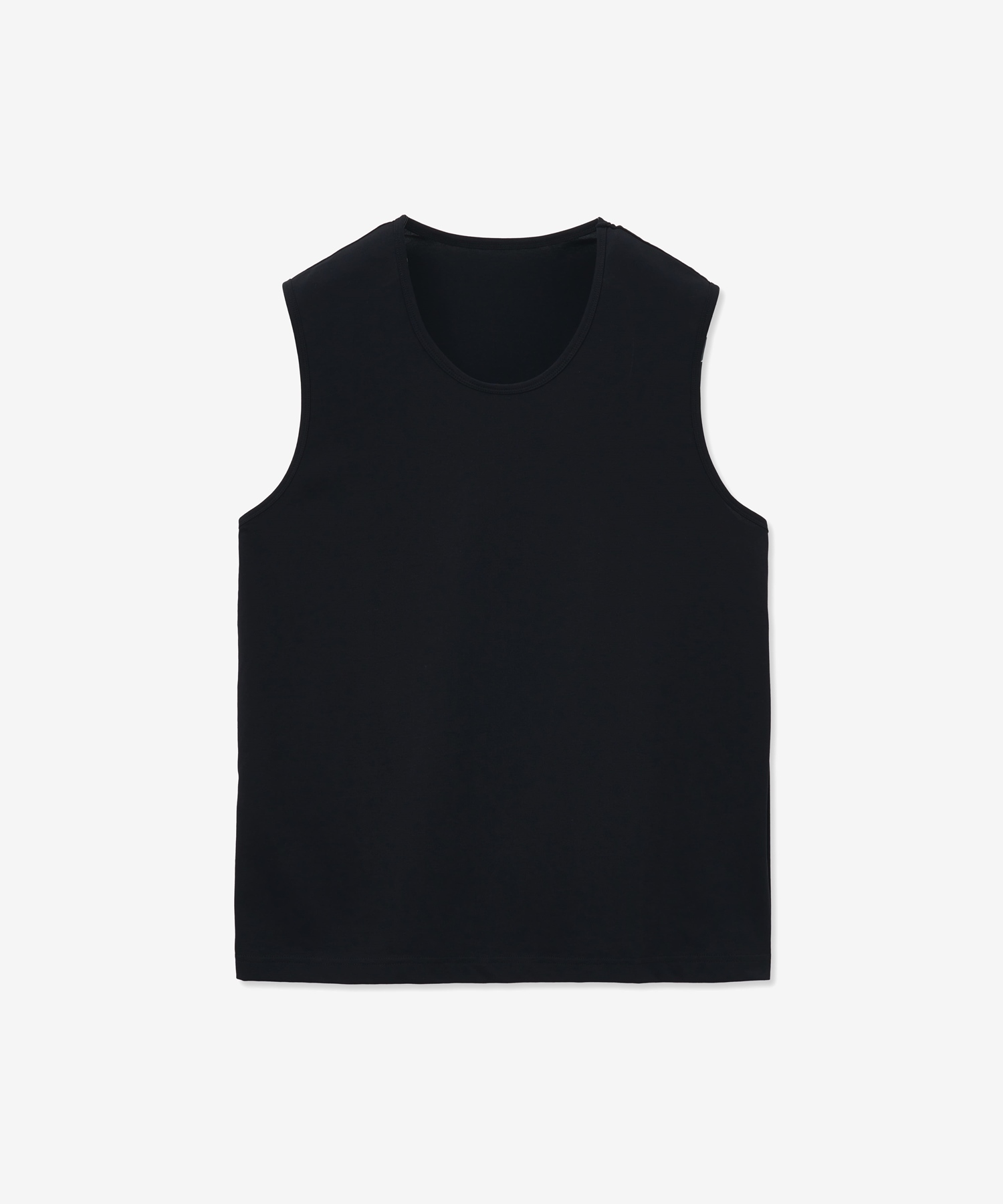 Cool cotton U-neck sleeveless [Black] | ファッション通販
