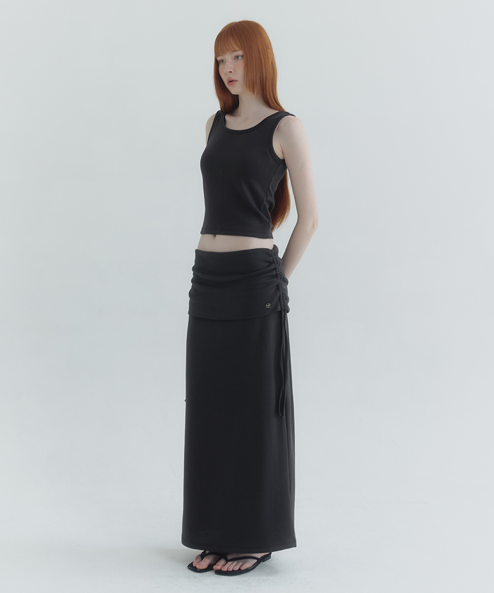 Mena Sleeveless-Fold Skirt Setup