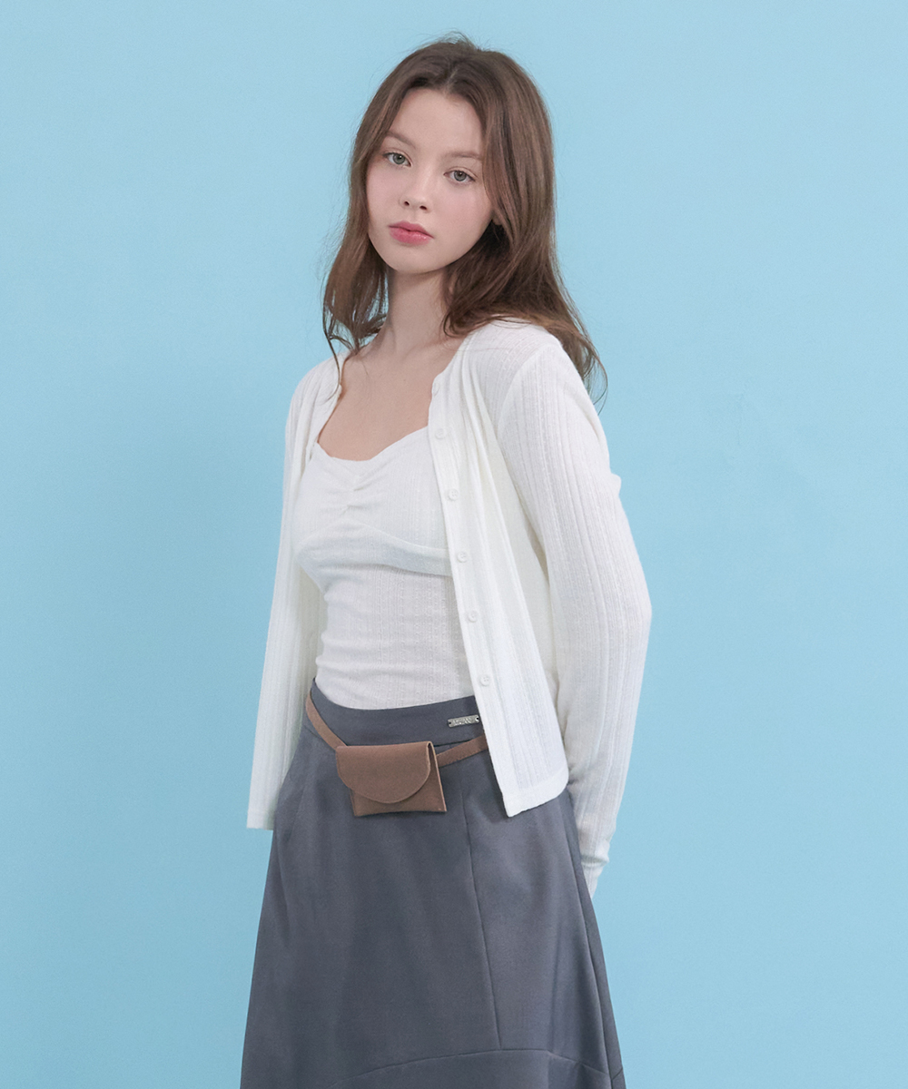 Azura Stripe Cardigan-Sleeveless Set Up