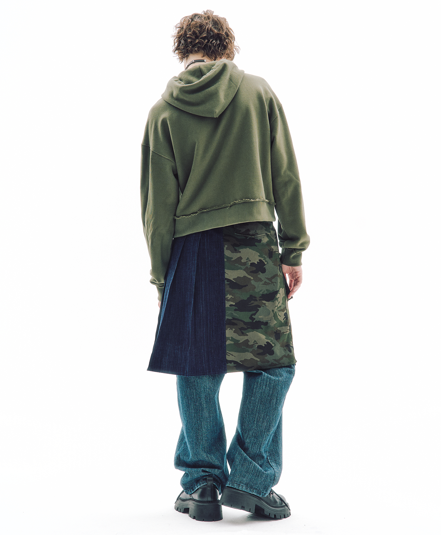 NONOLULU PAWN SHOP ジップアップパーカー　ダークカーキ　新品 パンクスラッシュジップアップパーカー | ファッション通販サイト NUGU