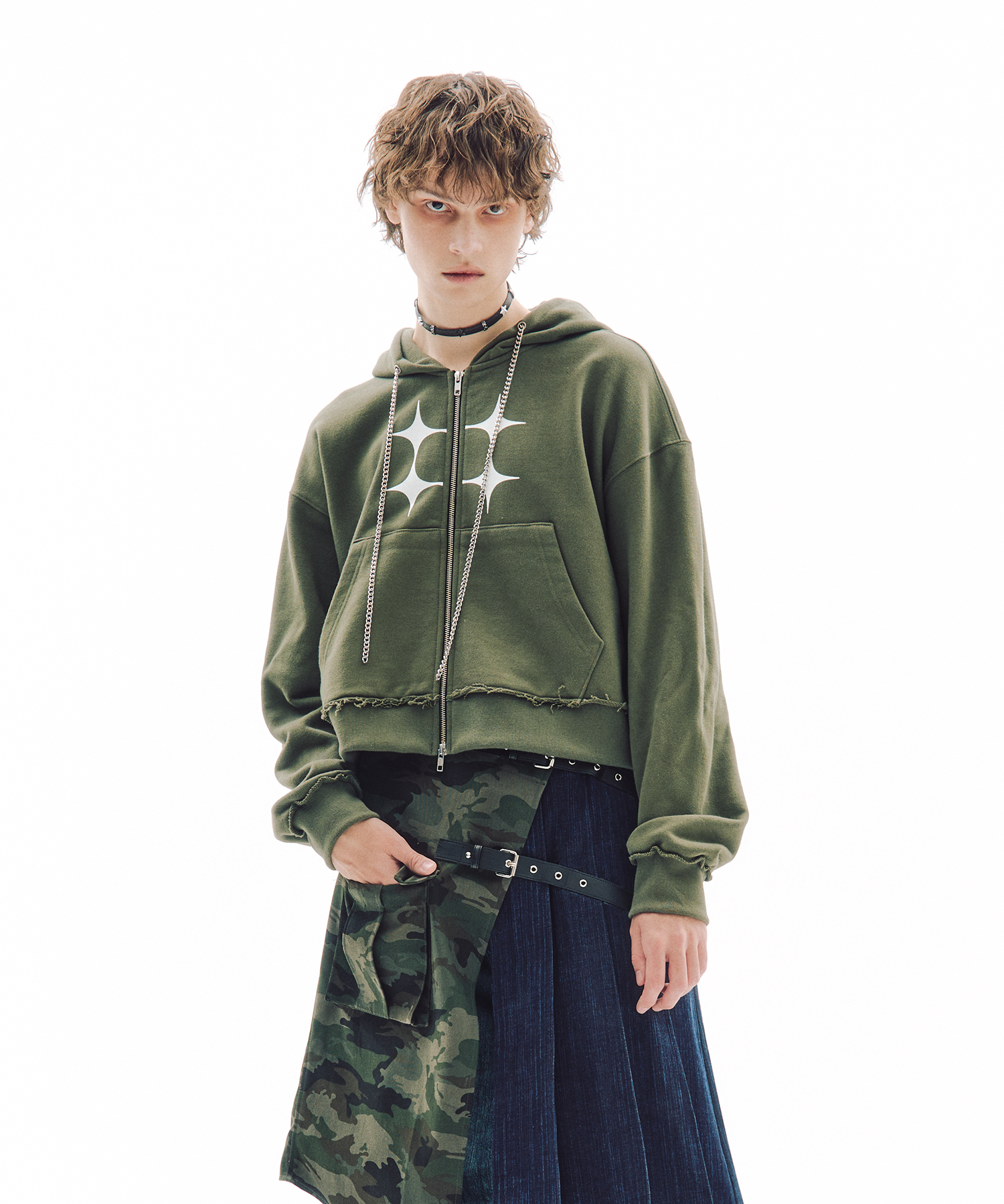 パンクスラッシュジップアップパーカー