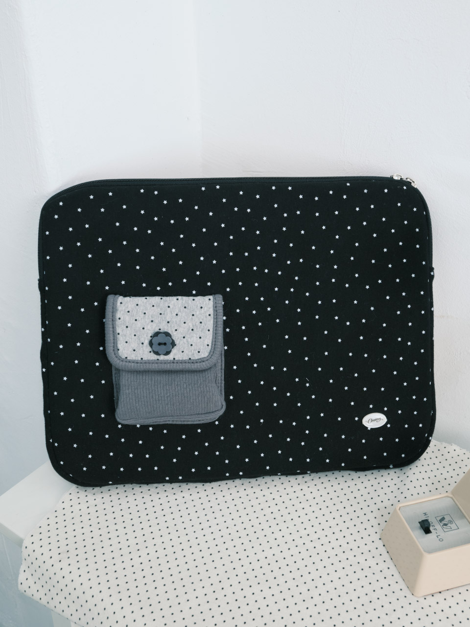 Star pocket notebook pouch_black