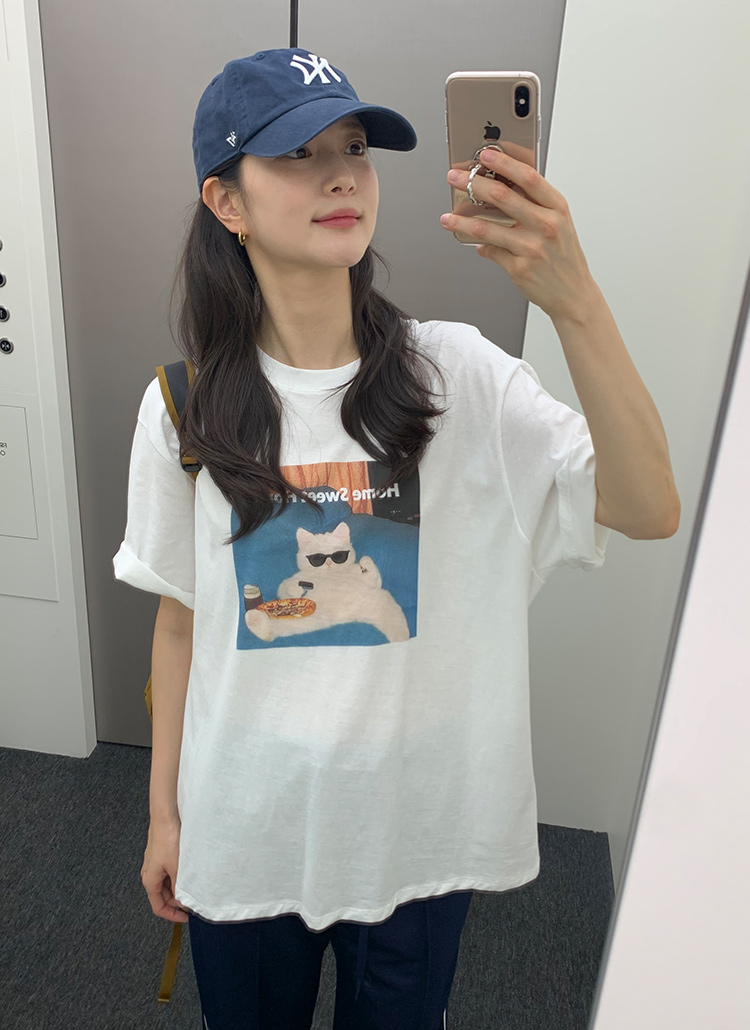 キッチネコオーバー半袖Tシャツ