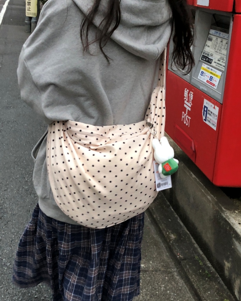 クロス&ドットかばん FINEnough ショルダーバッグ バッグ ドット柄 ヒョウ柄カレッジ