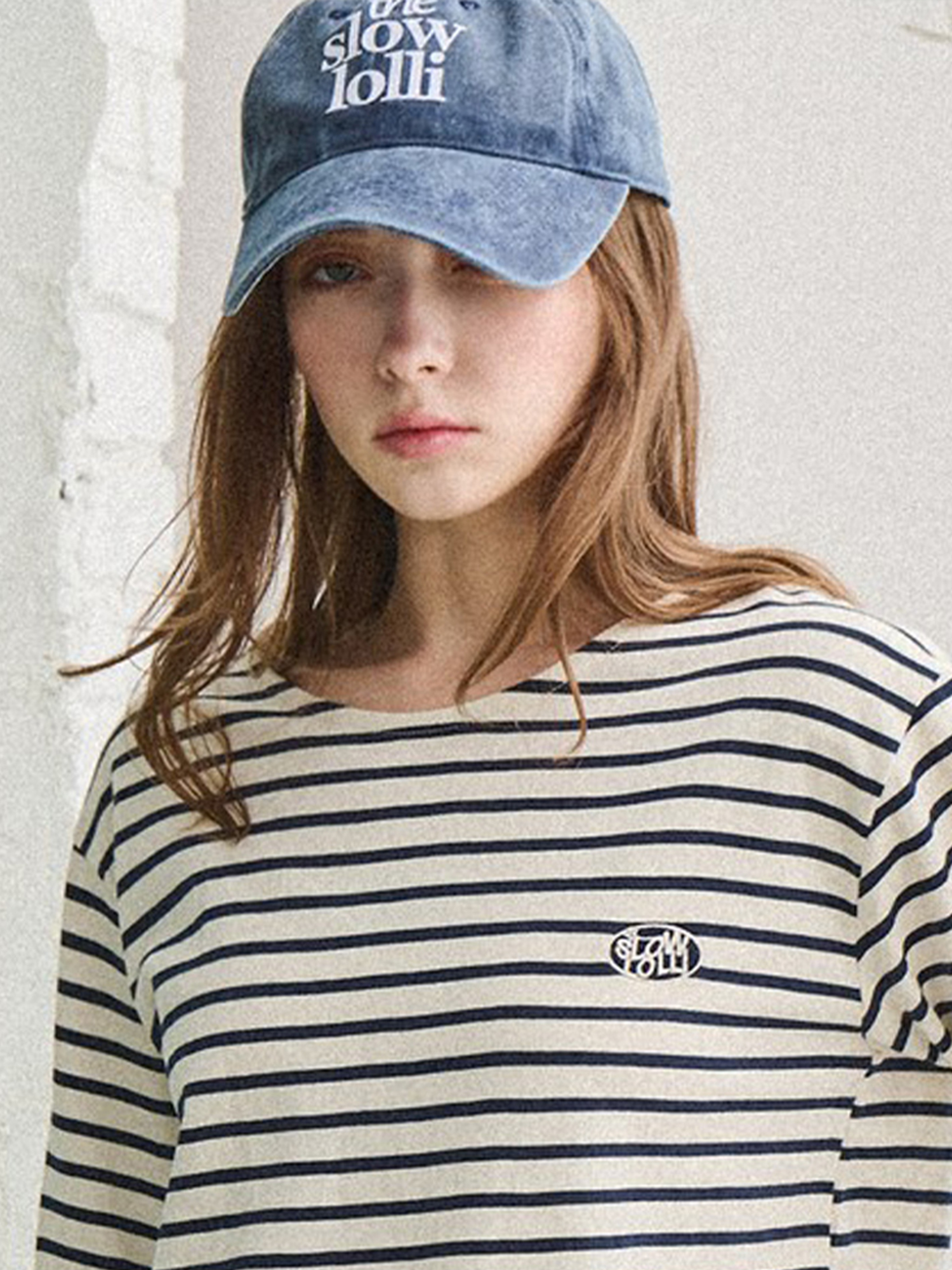 Lettering print ball cap - Charcoal