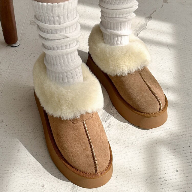 厚底シューズショートムートン(1color)