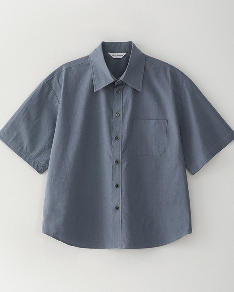 Bluesf formal short sleeve shirt [Grey]