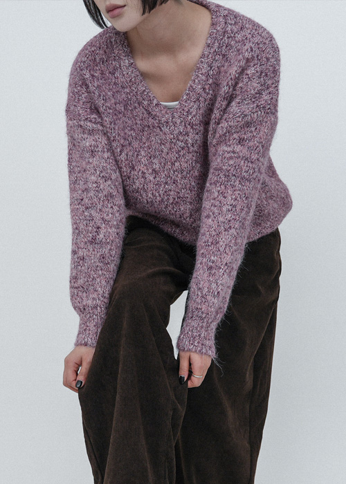 ミックスカラー Vネック ニット | ファッション通販サイト NUGU