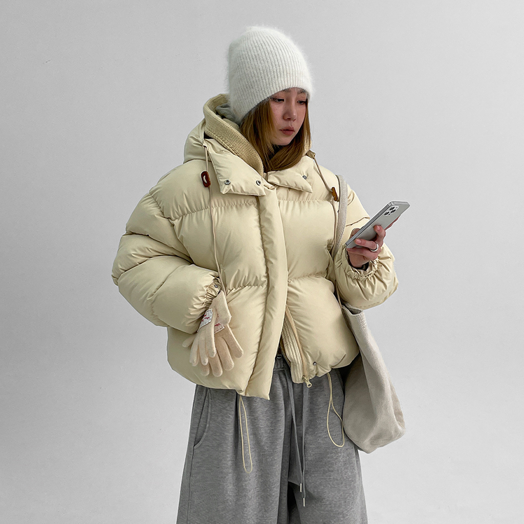 Blackup 白いファージャケット ショートスタイル Blackup 白いファー