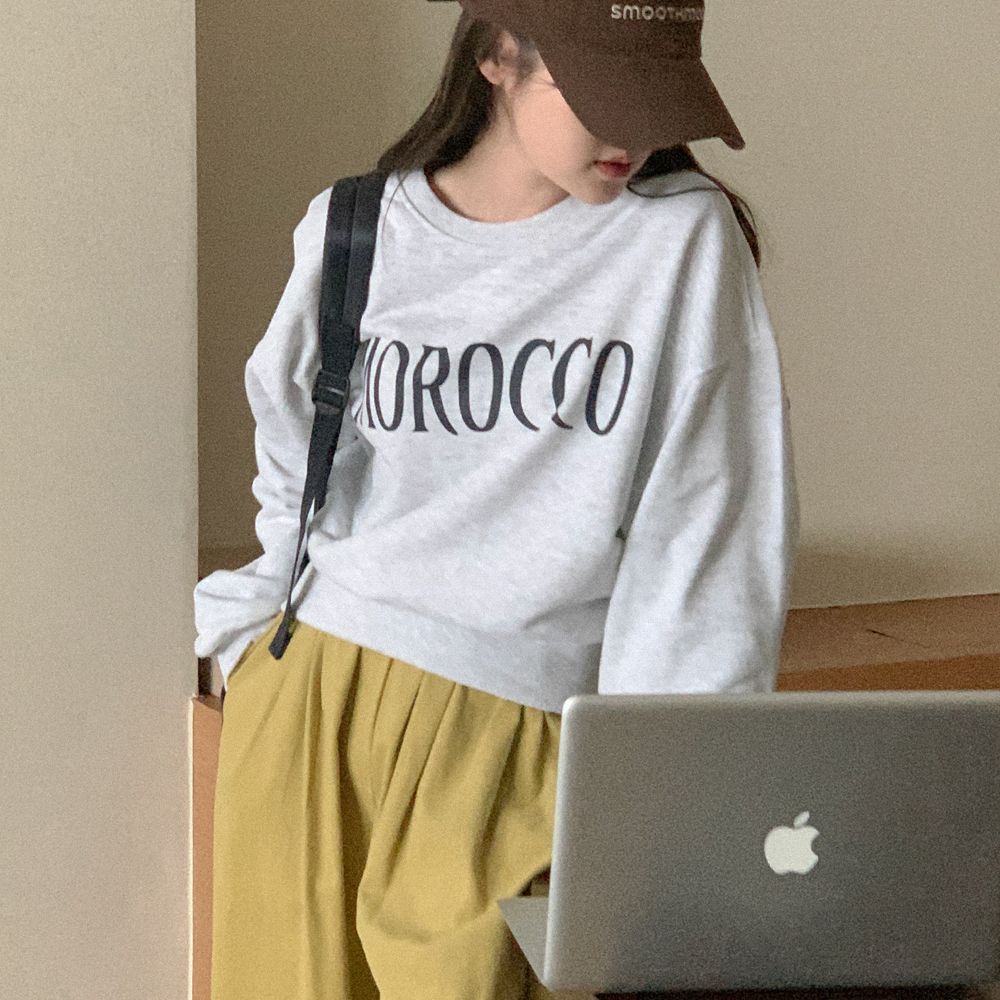 レタリングコットンスウェット