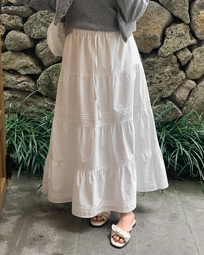 punching lace banding skirt (ivory) | ファッション通販サイト