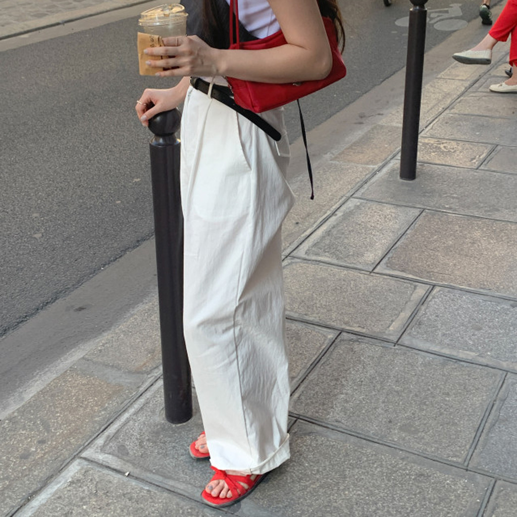 即発送 ノノページ WEB限定/2タックワイドデニムイージーパンツ | NANO universe