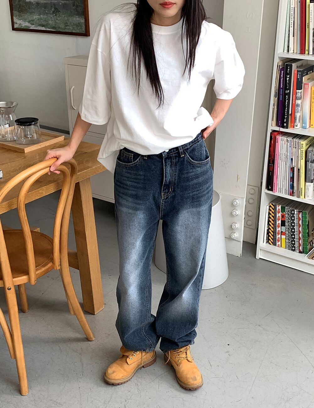 ブルーウォッシュデニムパンツ1color