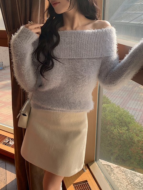 【新品同様】定価15,180円ambient♡フェイクファーオフショルダーニット オフショルダーファーニット | ファッション通販サイト NUGU