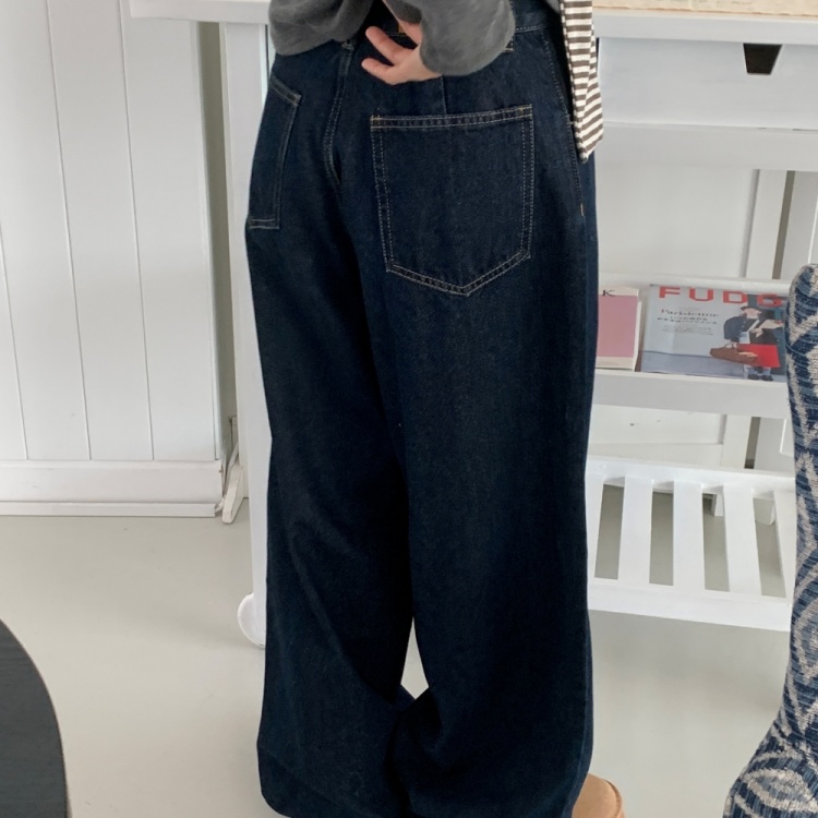 ダークグレー ワイドレッグデニムパンツ ダークグレー ハイウエスト ワイドレッグ デニムパンツ - メルカリ