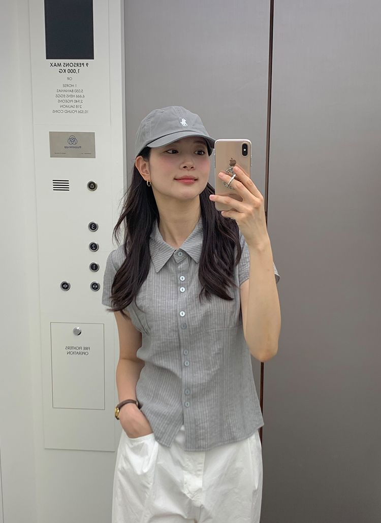 Cider◆襟◆ストライプ◆プリーツシャツ◆ミニワンピ[送料込] SLY | PLEATS CAMI ショートワンピース (ワンピース(ミニ
