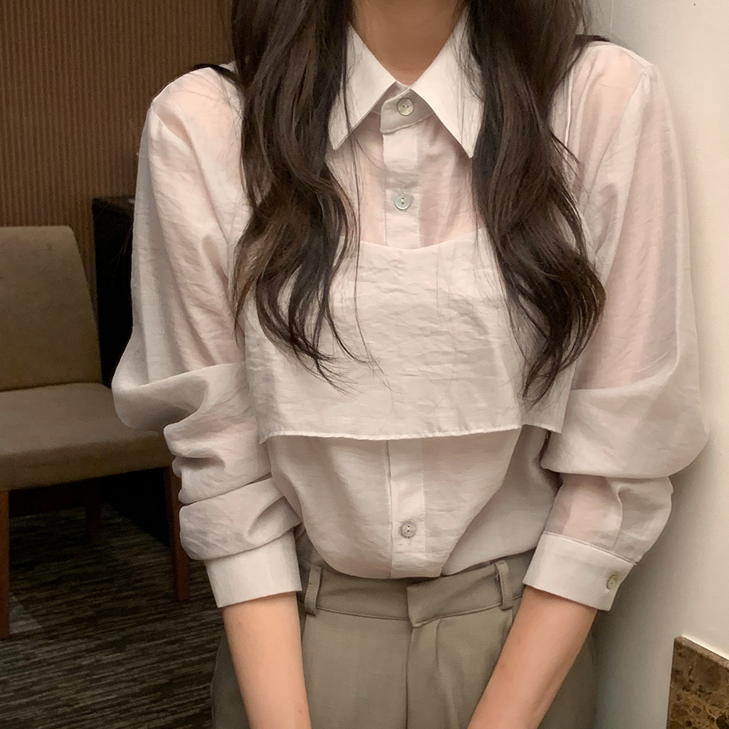 TELMA　2023SS　CACHECOEUR SHIRT　レイヤードブラウス TELMA 2023SS CACHECOEUR SHIRT レイヤードブラウス
