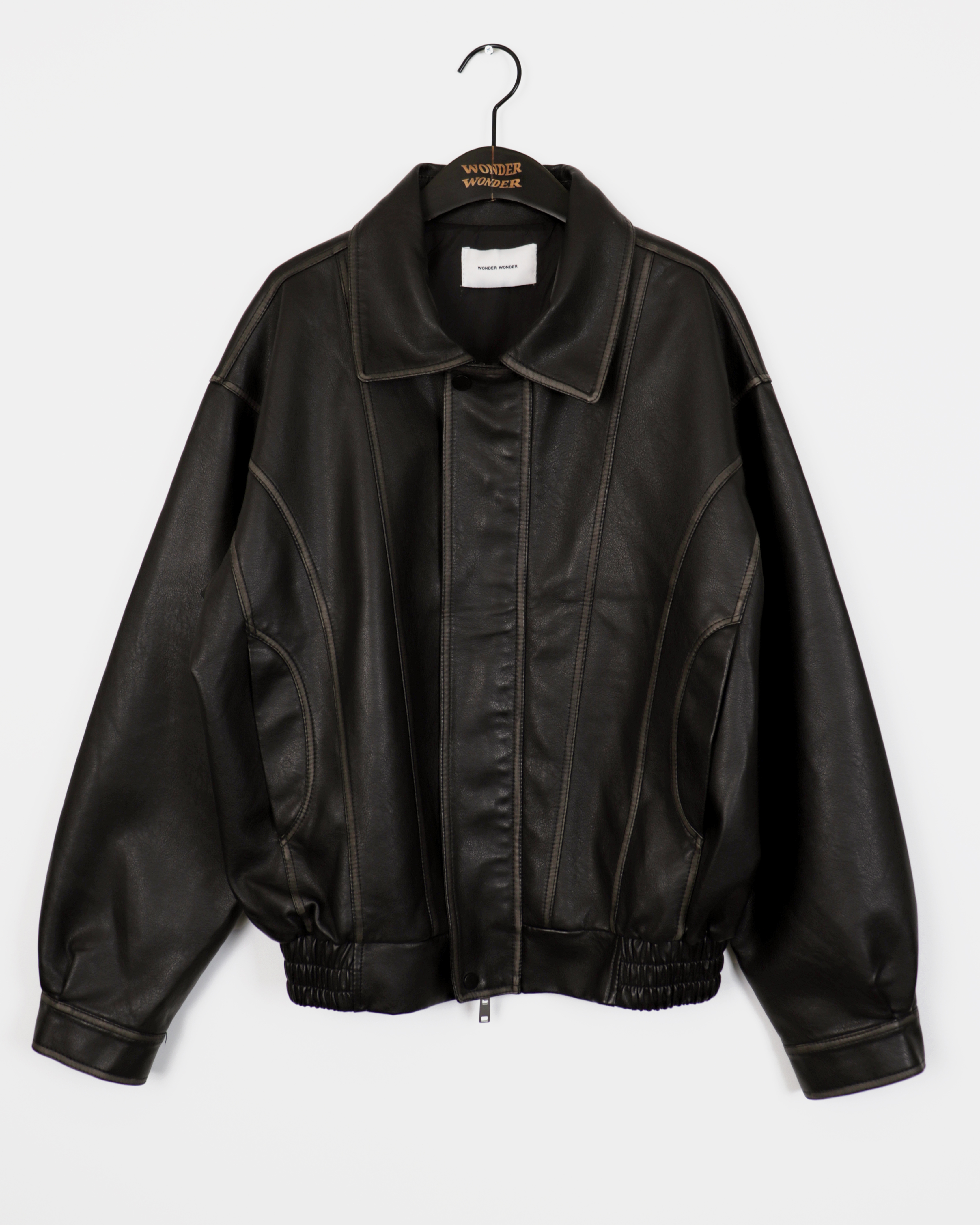 【良品】NATURAL VINTAGE GOA レザージャケット　黒　Fサイズ 良品】NATURAL VINTAGE GOA レザージャケット 黒 Fサイズ 良品