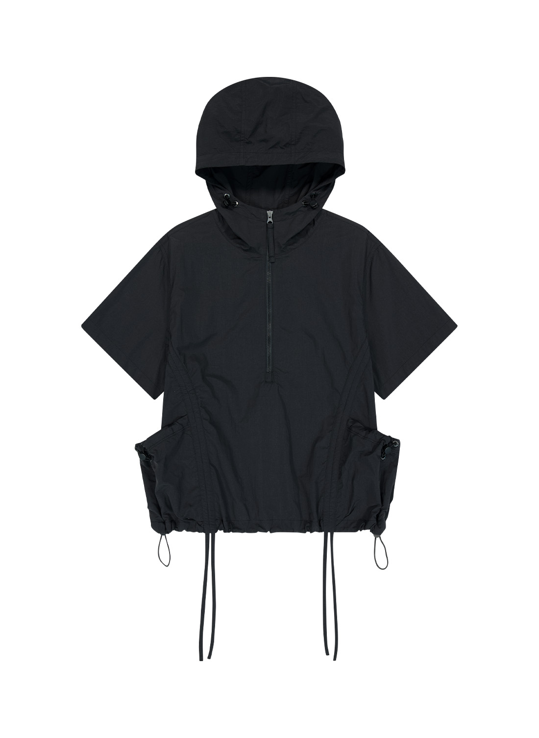 わわわ 2nd preorder) Kirakira 2way fur zip up (black)