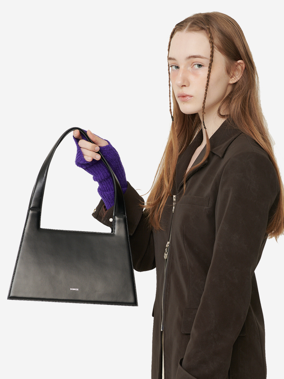 Belted flat shoulder bag BLACK | ファッション通販サイト NUGU