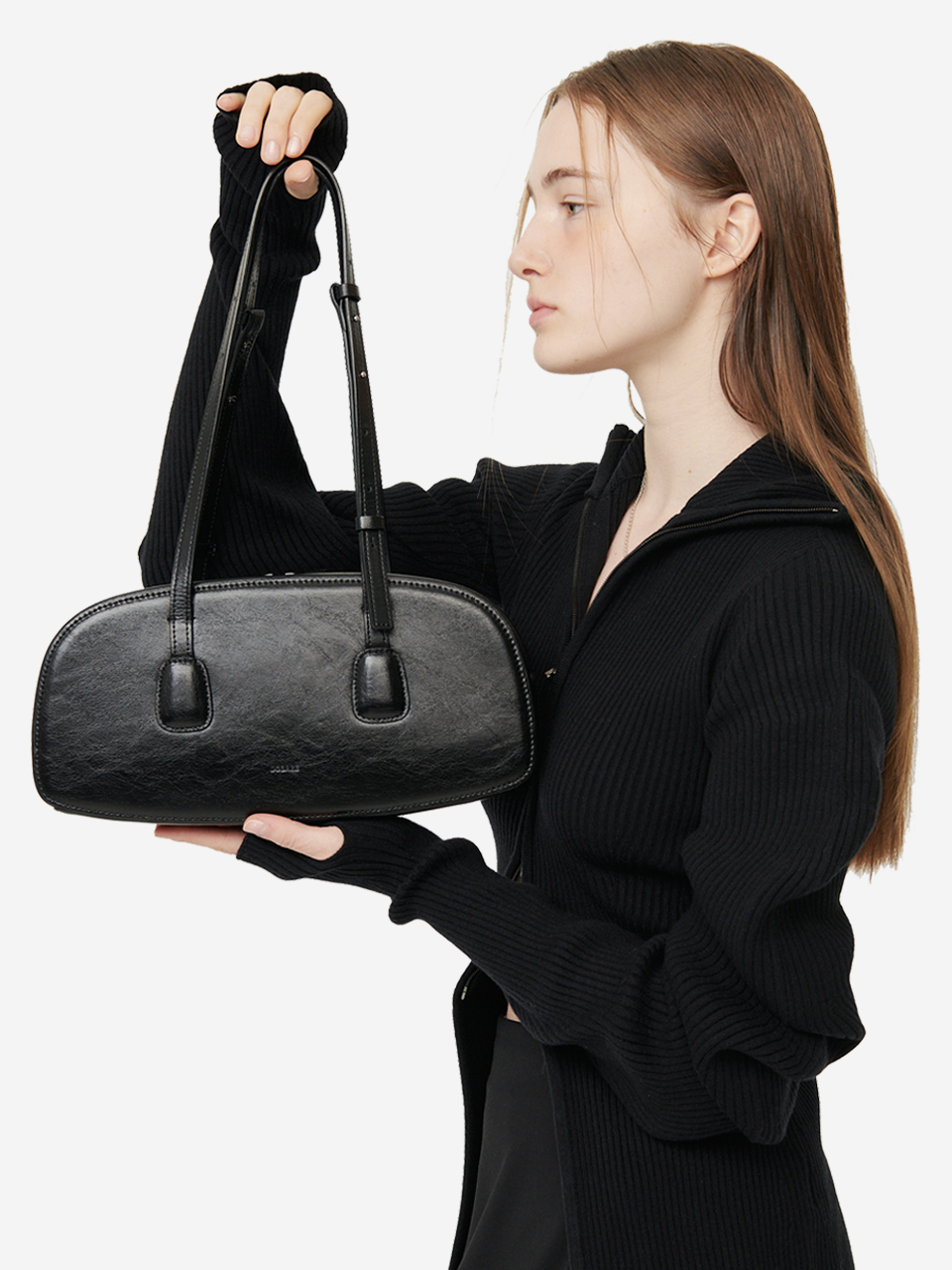 ショルダーバッグ・ポシェット Belted Washed Leather Bag BLACK F25QE990 MUSINSA公式 | FANCY CLUB Belted Washed Leather Bag (BLACK