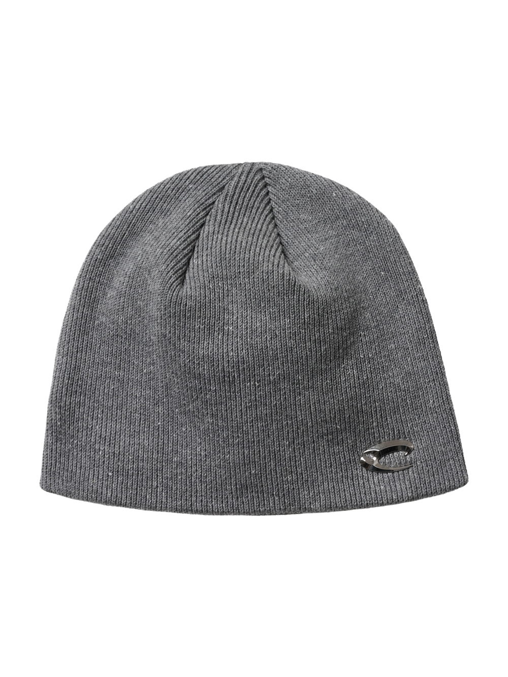 Logo Basic Knit Beanie - Grey