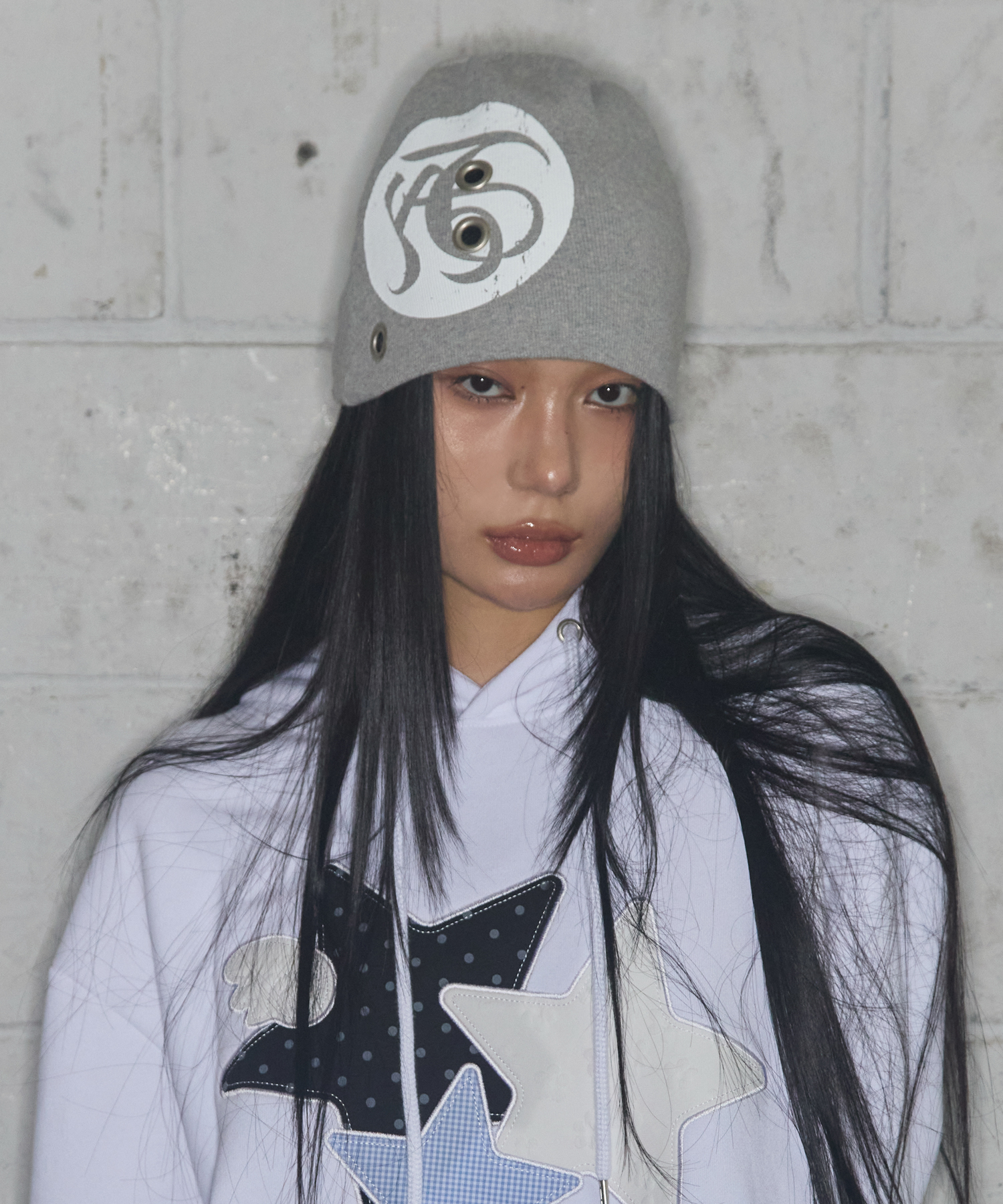FY EYELET BEANIE (GRAY) F25ZE033