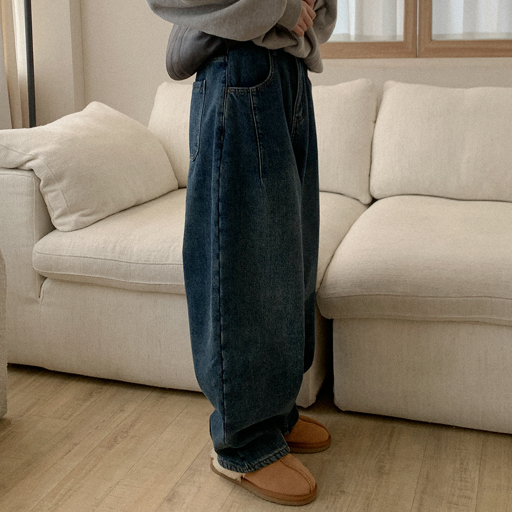 裏起毛バギーデニムパンツ | ファッション通販サイト NUGU