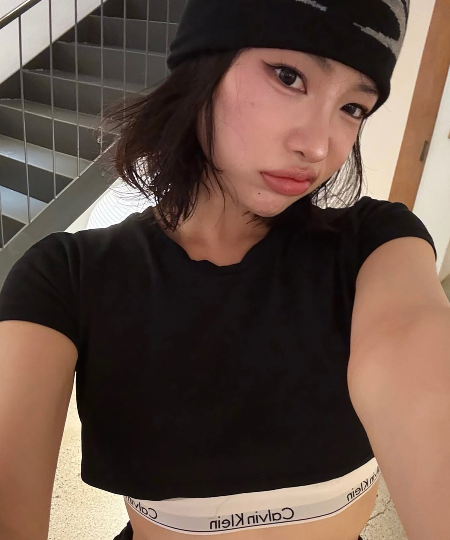 ビッグロゴジャカードビーニー[ブラック]