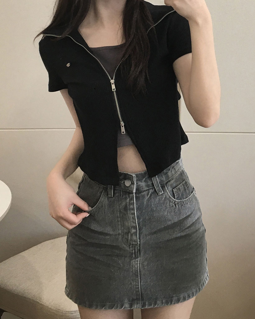 ウォッシュデニムミニスカート | ファッション通販サイト NUGU