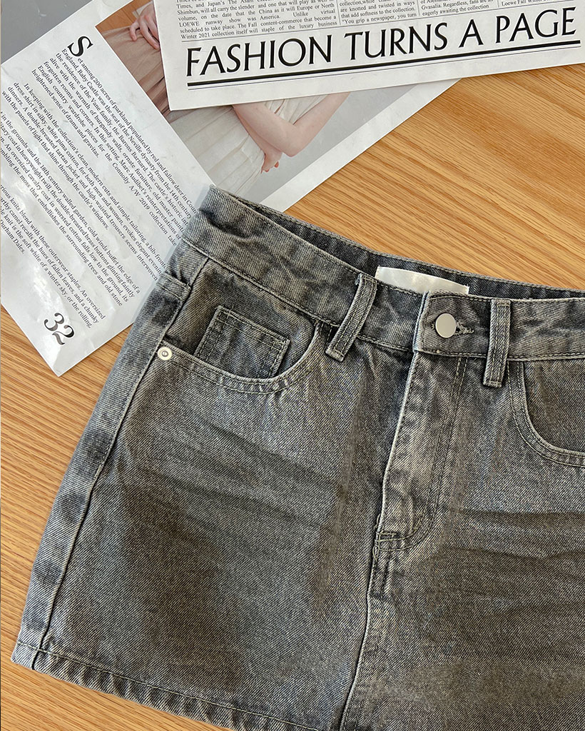ウォッシュデニムミニスカート | ファッション通販サイト NUGU