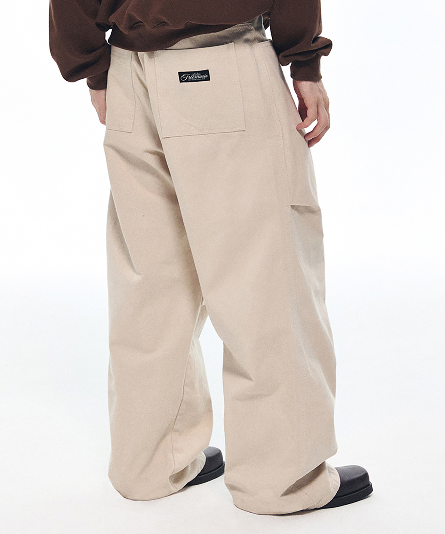 サイドピンタックチノパンツ【ベージュ】 | ファッション通販