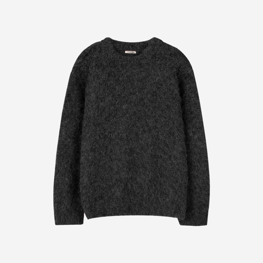 OVERSIZE HAIRY KNIT_CHARCOAL