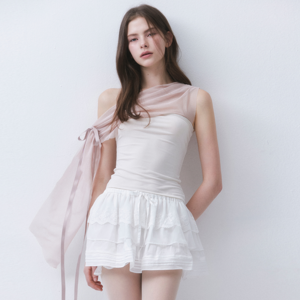 PETUNIA LACE SHEER BANDING SKIRT_TT5S506IV