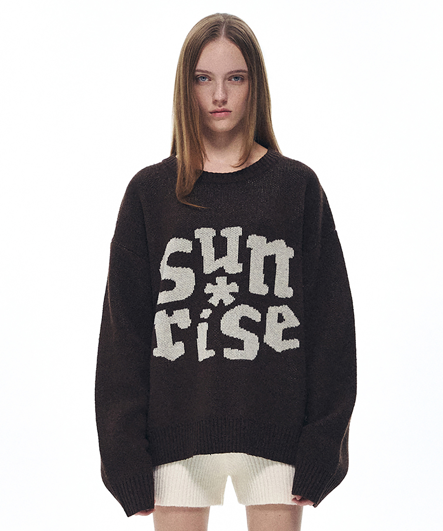 サンライズジャカードニット【ブラウン】